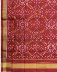 Red Manekchowk Patola Dupatta - SindhoiPatolaArt