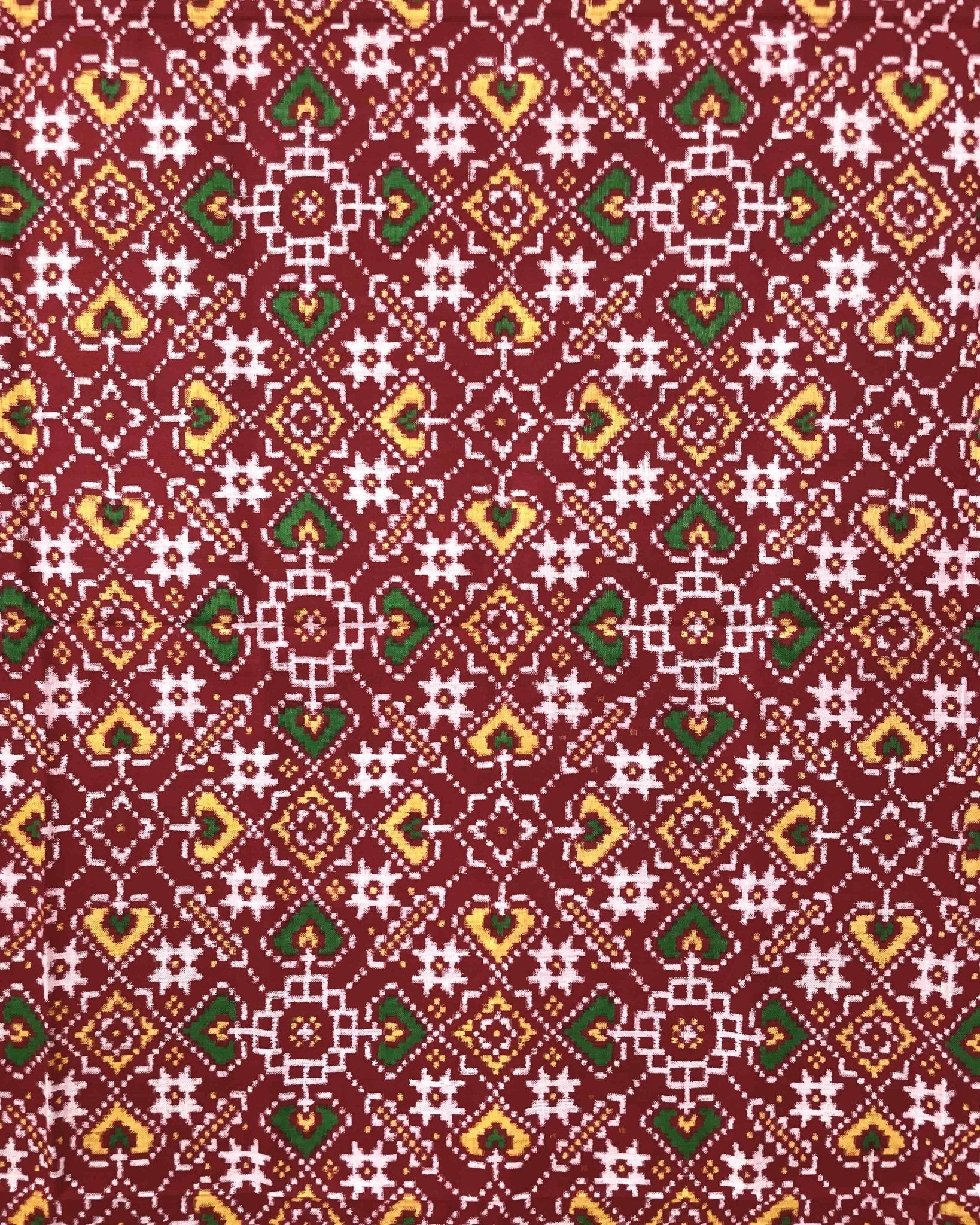 Red Manekchowk Patola Dupatta - SindhoiPatolaArt