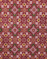 Red Manekchowk Patola Dupatta - SindhoiPatolaArt