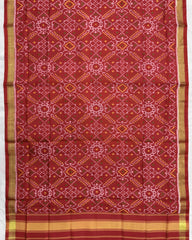 Red Manekchowk Patola Dupatta - SindhoiPatolaArt