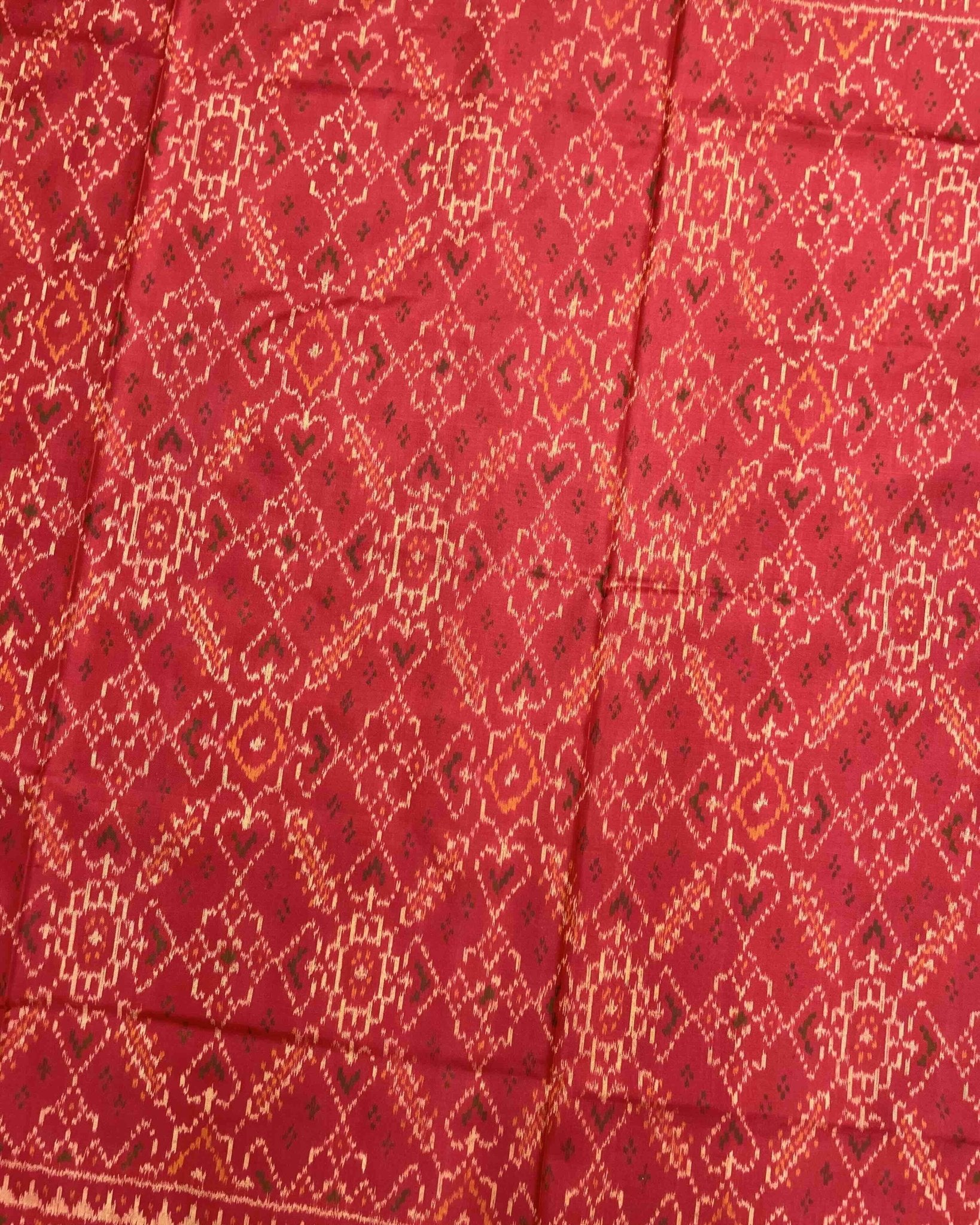 Red Manekchowk Patola Saree - SindhoiPatolaArt