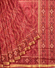 Red Manekchowk Patola Saree - SindhoiPatolaArt
