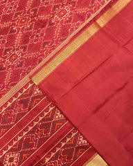 Red Manekchowk Patola Saree - SindhoiPatolaArt