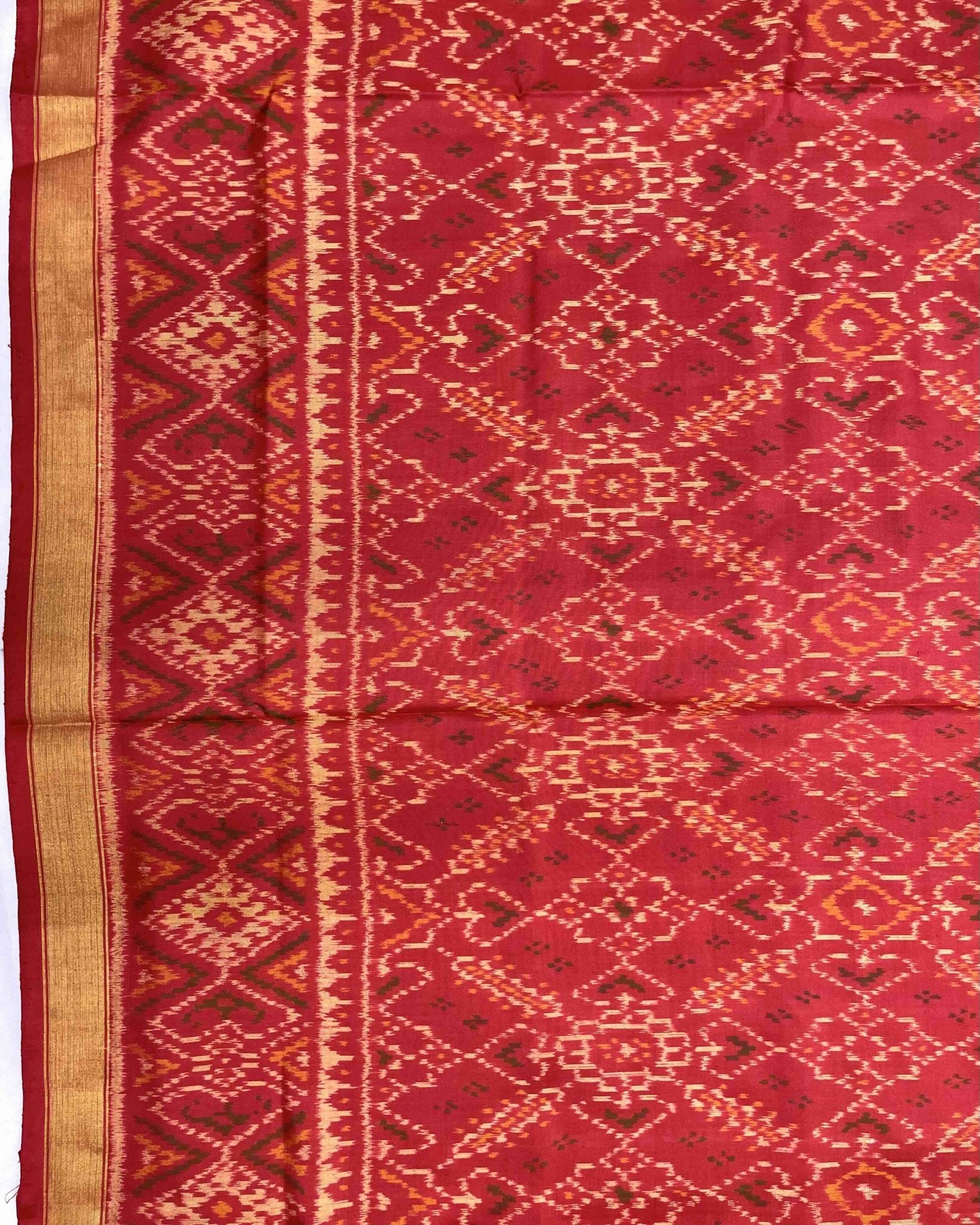 Red Manekchowk Patola Saree - SindhoiPatolaArt