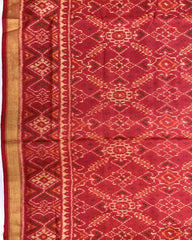 Red Manekchowk Patola Saree - SindhoiPatolaArt