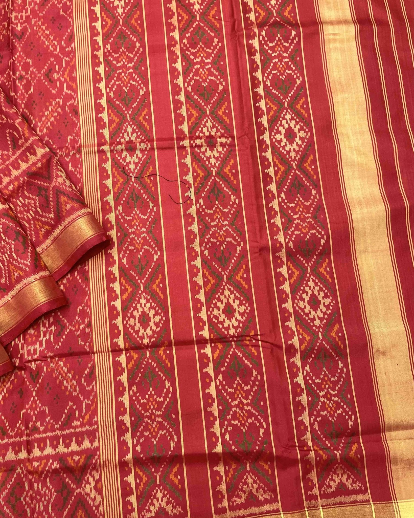 Red Manekchowk Patola Saree - SindhoiPatolaArt
