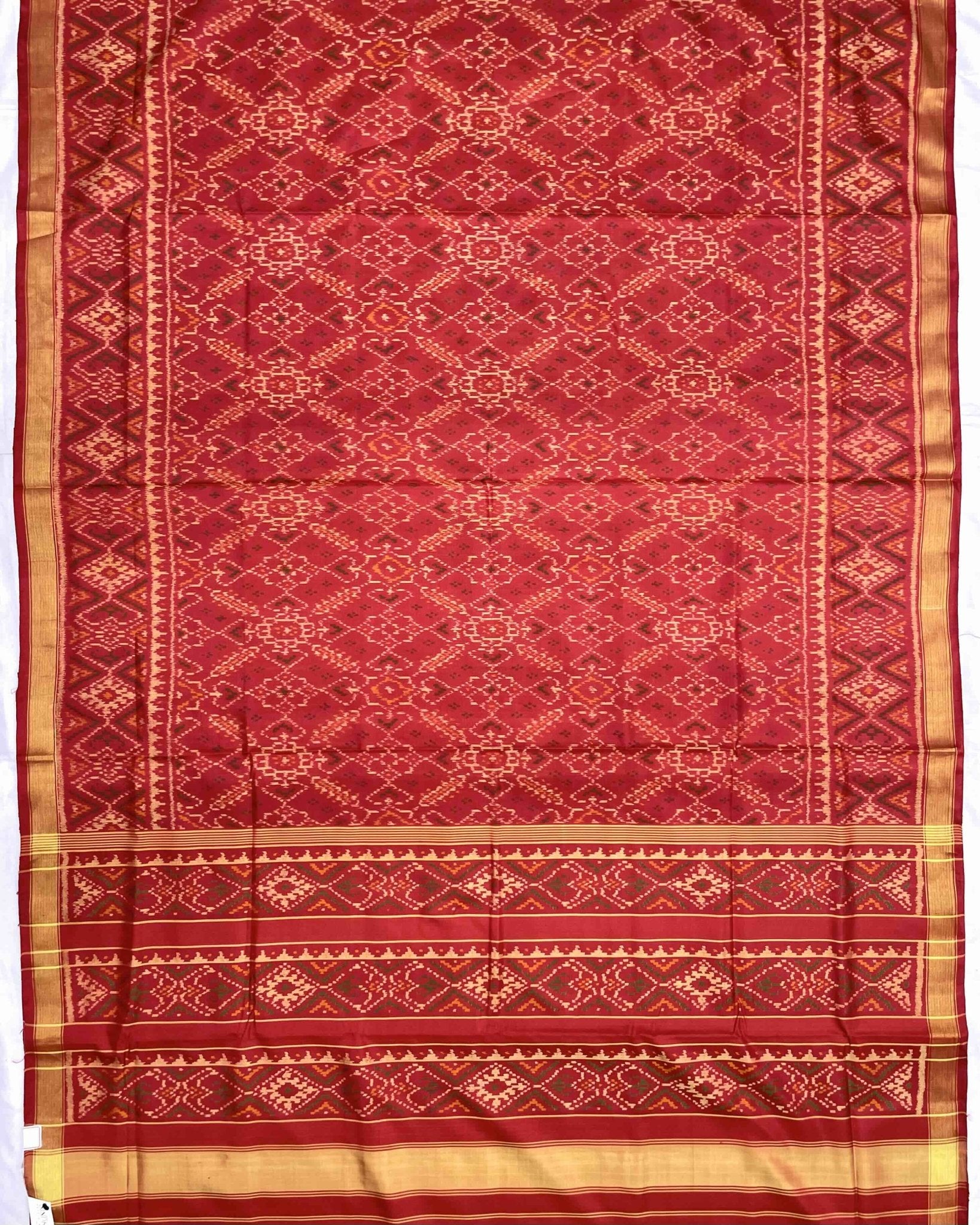 Red Manekchowk Patola Saree - SindhoiPatolaArt