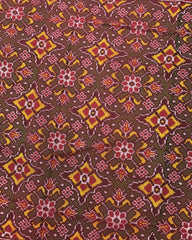 Red & Mehendi Navratan Chhabdi Semi Ikat Patola Saree - SindhoiPatolaArt