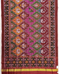 Red & Multicolour Narikunj Patola Dupatta - SindhoiPatolaArt