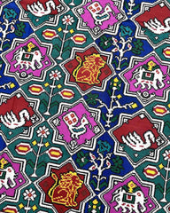 Red & Multicolour Star Narikunj Double Ikat Patola Saree - SindhoiPatolaArt