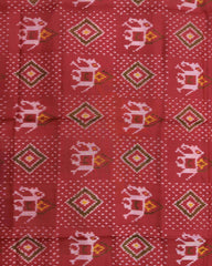 Red Narikunj Panchadna Patola Dupatta - SindhoiPatolaArt