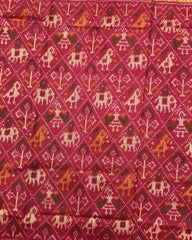 Red Narikunj Patola Saree - SindhoiPatolaArt