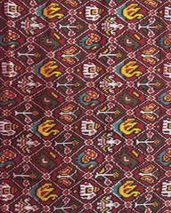 Red Narikunj Twill Patola Dupatta - SindhoiPatolaArt