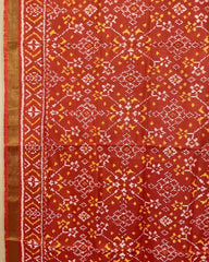 Red Navratan Designer Patola Dupatta - SindhoiPatolaArt