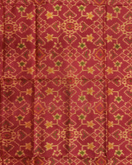 Red Navratan Manekchowk Patola Dupatta - SindhoiPatolaArt