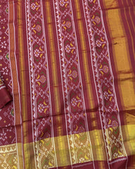 Red Navratan Patola Saree - SindhoiPatolaArt