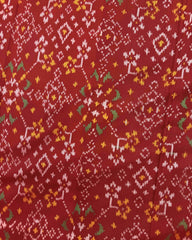 Red Navratan Patola Saree - SindhoiPatolaArt