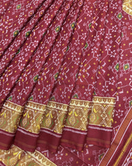 Red Navratan Patola Saree - SindhoiPatolaArt