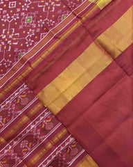 Red Navratan Patola Saree - SindhoiPatolaArt