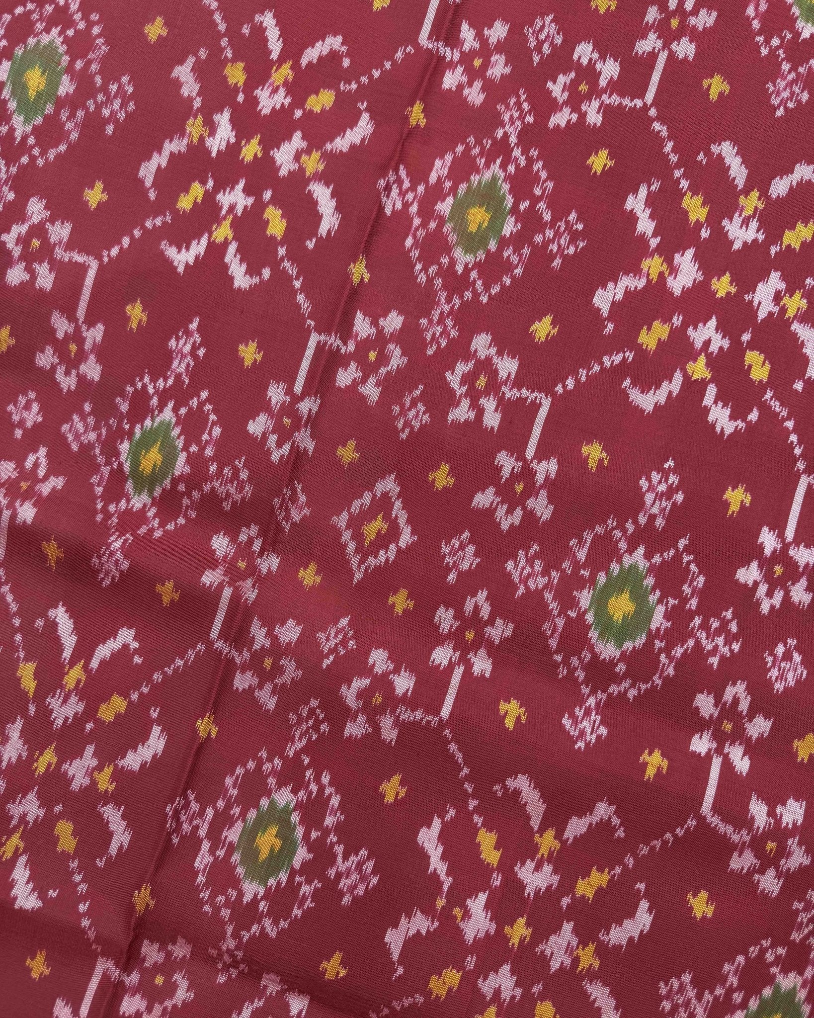 Red Navratan Patola Saree - SindhoiPatolaArt
