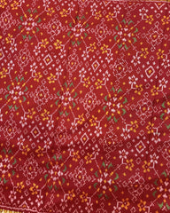 Red Navratan Patola Saree - SindhoiPatolaArt