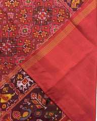 Red Navratan Patola Saree - SindhoiPatolaArt