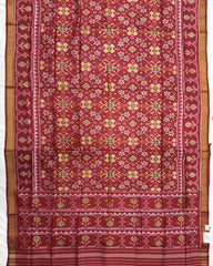 Red Navratan Patola Saree - SindhoiPatolaArt
