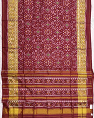 Red Navratan Patola Saree - SindhoiPatolaArt