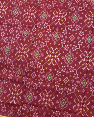 Red Navratan Patola Saree - SindhoiPatolaArt