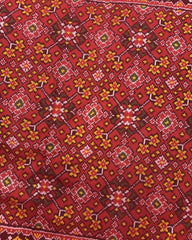 Red Navratan Patola Saree - SindhoiPatolaArt
