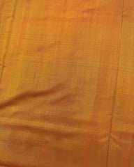 Red & Orange Yellow Plain Patola Saree - SindhoiPatolaArt