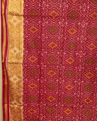 Red Panchanda Designer Patola Dupatta - SindhoiPatolaArt