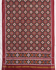 Red Panchanda Doulbe Ikat Patola Dupatta - SindhoiPatolaArt