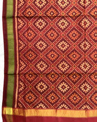 Red Panchanda Patola Dupatta - SindhoiPatolaArt