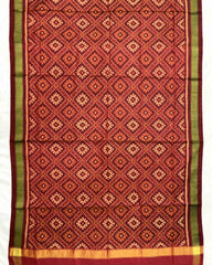 Red Panchanda Patola Dupatta - SindhoiPatolaArt