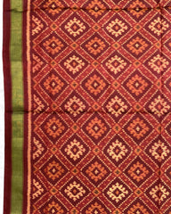 Red Panchanda Patola Dupatta - SindhoiPatolaArt