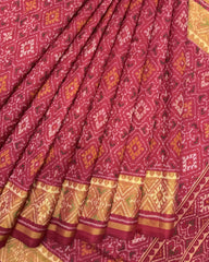 Red Panchanda Patola Saree - SindhoiPatolaArt