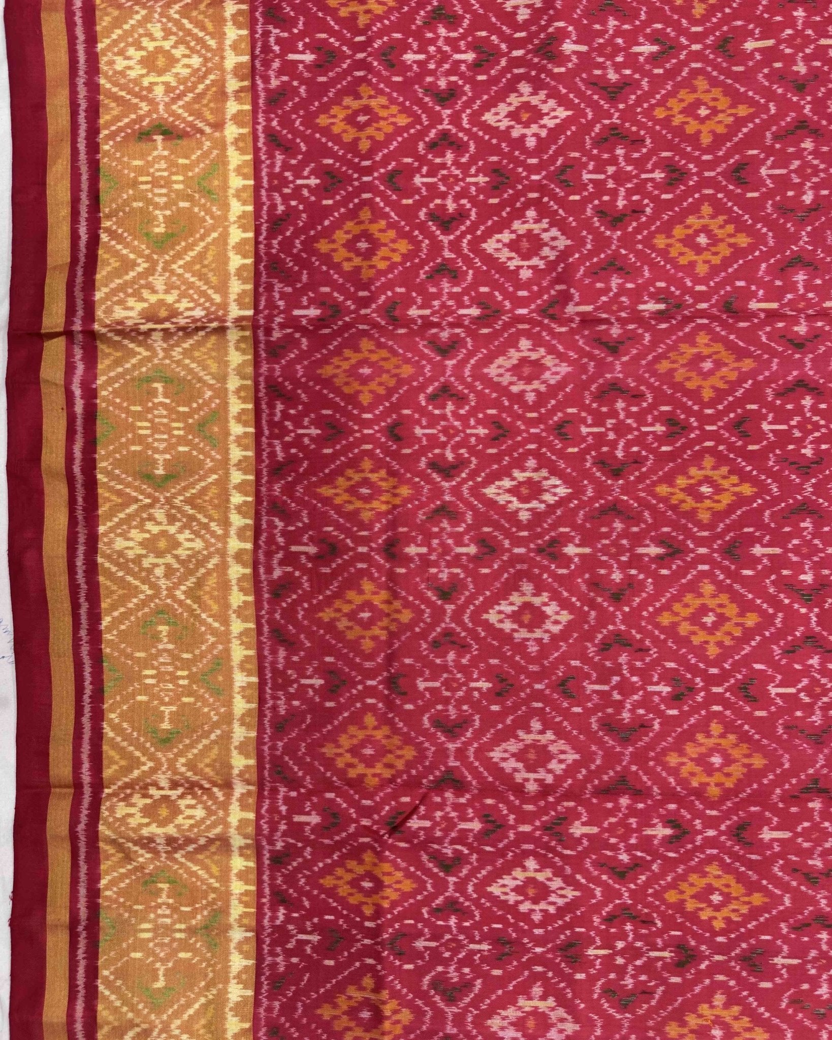 Red Panchanda Patola Saree - SindhoiPatolaArt