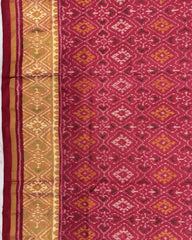 Red Panchanda Patola Saree - SindhoiPatolaArt