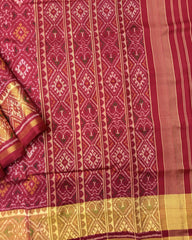 Red Panchanda Patola Saree - SindhoiPatolaArt