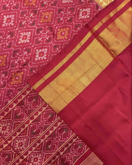 Red Panchanda Patola Saree - SindhoiPatolaArt