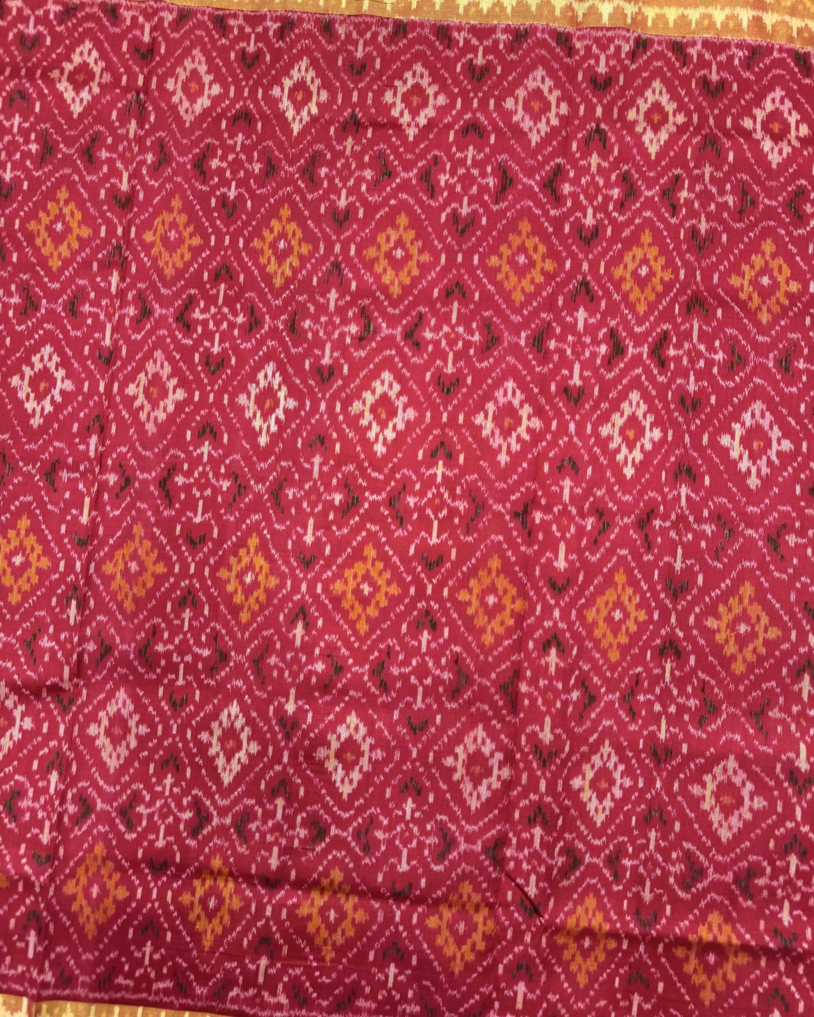 Red Panchanda Patola Saree - SindhoiPatolaArt
