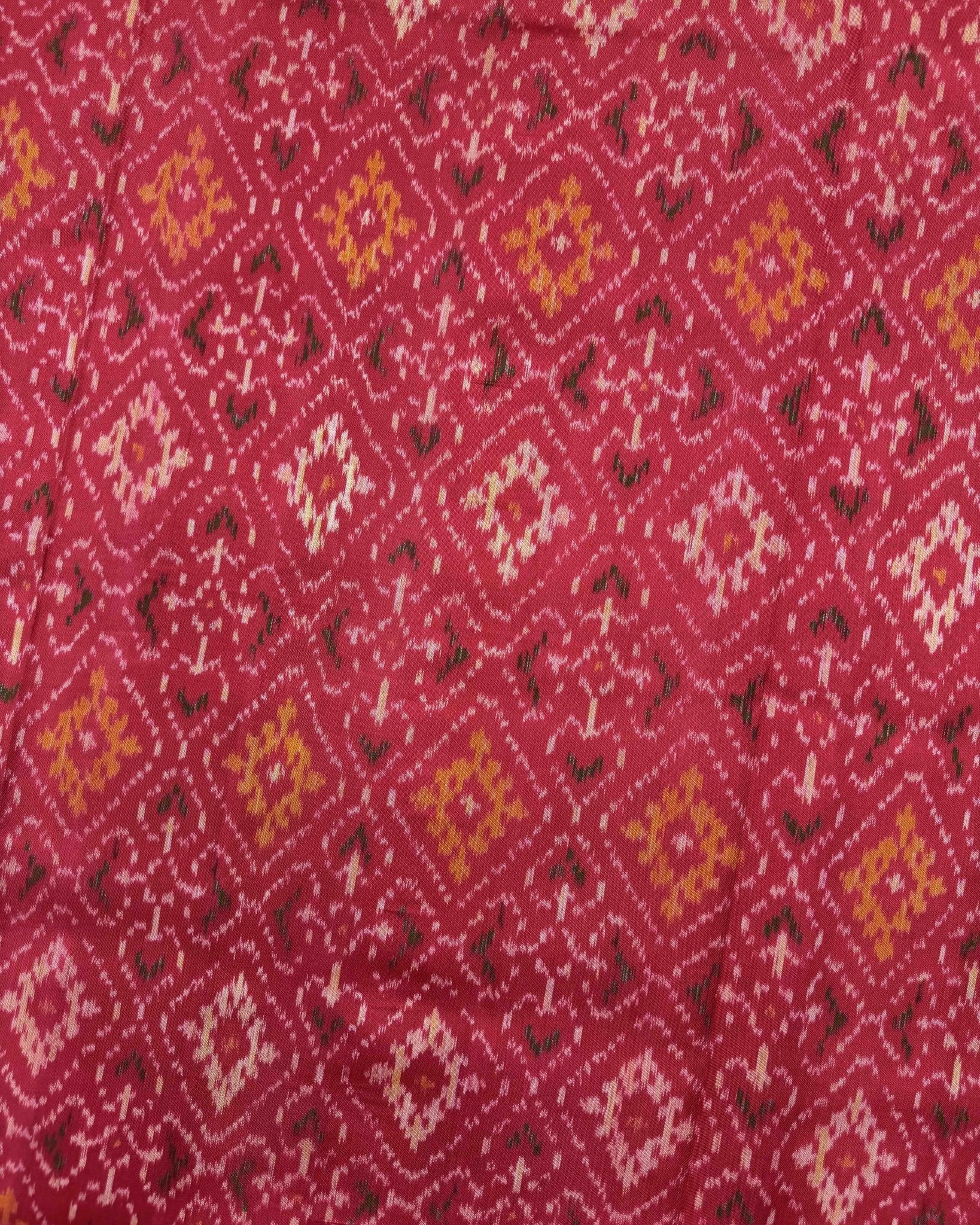 Red Panchanda Patola Saree - SindhoiPatolaArt