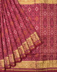 Red Panchanda Patola Saree - SindhoiPatolaArt