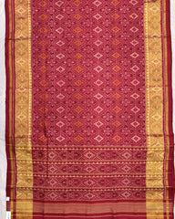 Red Panchanda Patola Saree - SindhoiPatolaArt