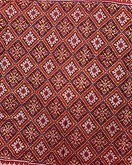 Red Panchanda Semi Double Ikat Patola Saree - SindhoiPatolaArt