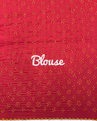 Red & Pink Chiniya Bandhani Saree - SindhoiPatolaArt