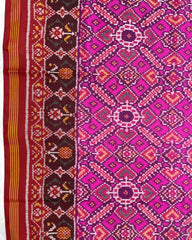 Red & Pink Manekchowk Designer Patola Saree - SindhoiPatolaArt