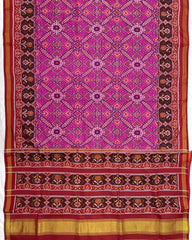Red & Pink Manekchowk Designer Patola Saree - SindhoiPatolaArt