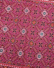 Red & Pink Manekchowk Patola Saree - SindhoiPatolaArt